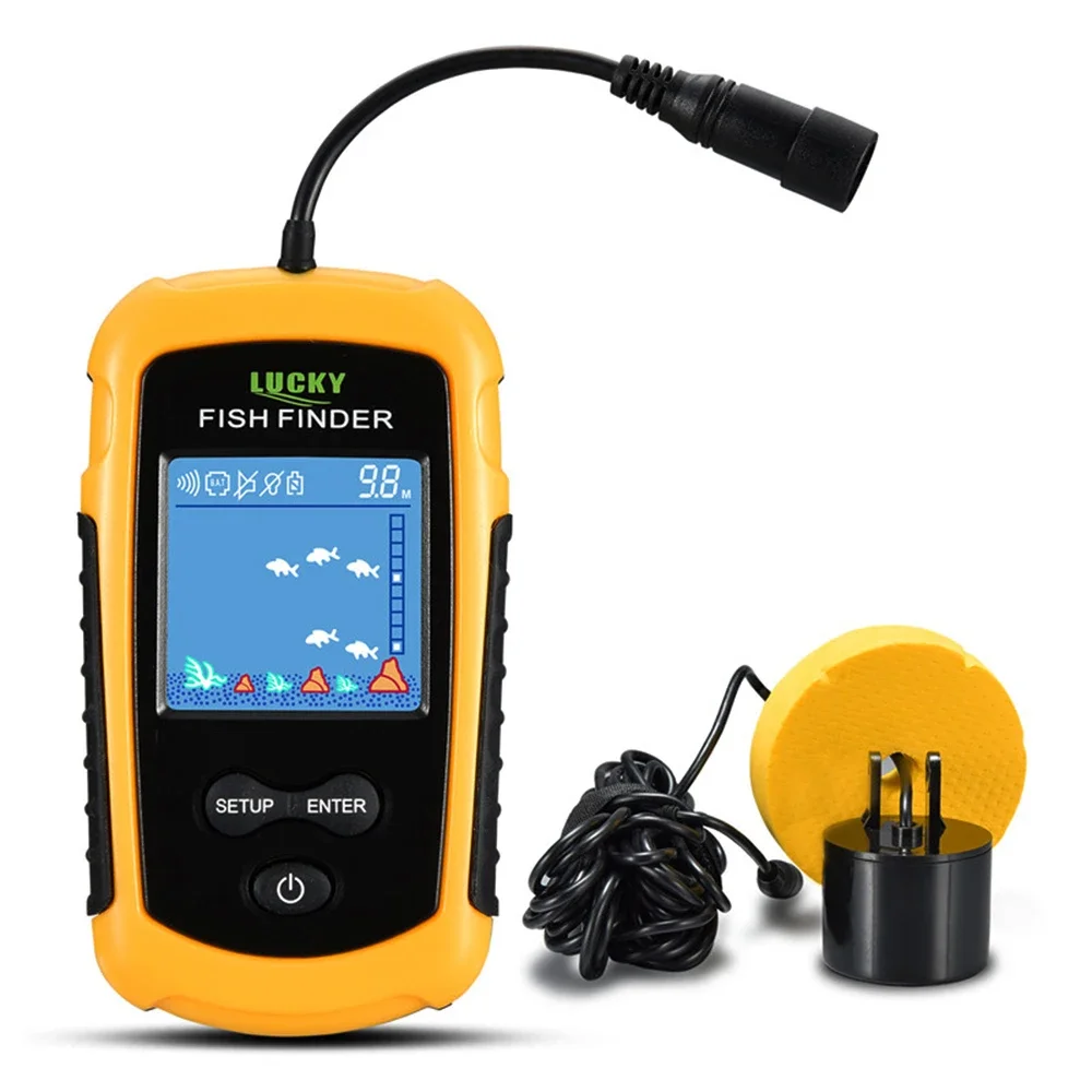 Fish Finder Cable - Lucky LCD-Farbbildschirm, tragbar, kabelgebunden, Fischfinder, 100