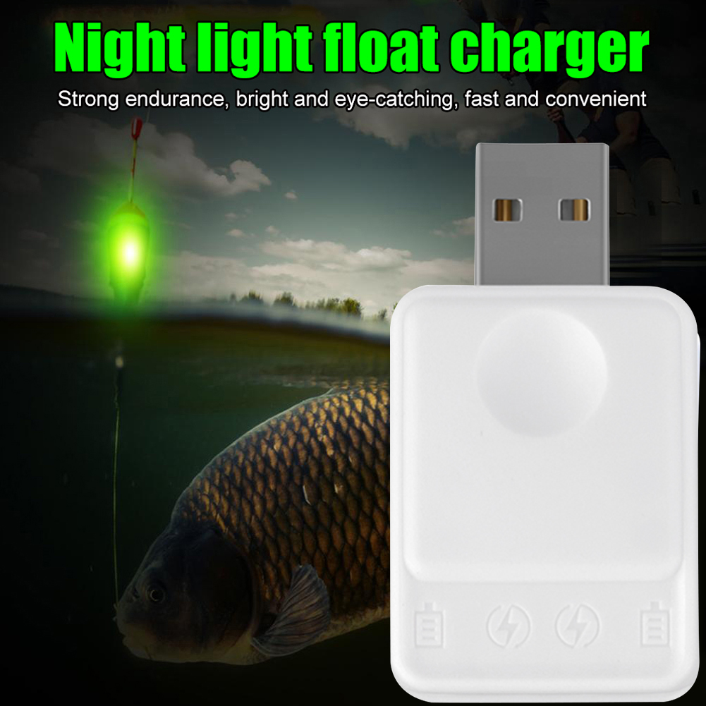 Fish Finder Charger - Leuchtender USB-Ladegerät für CR425-Batterien, Elektronischer Angelposen-Batterielader