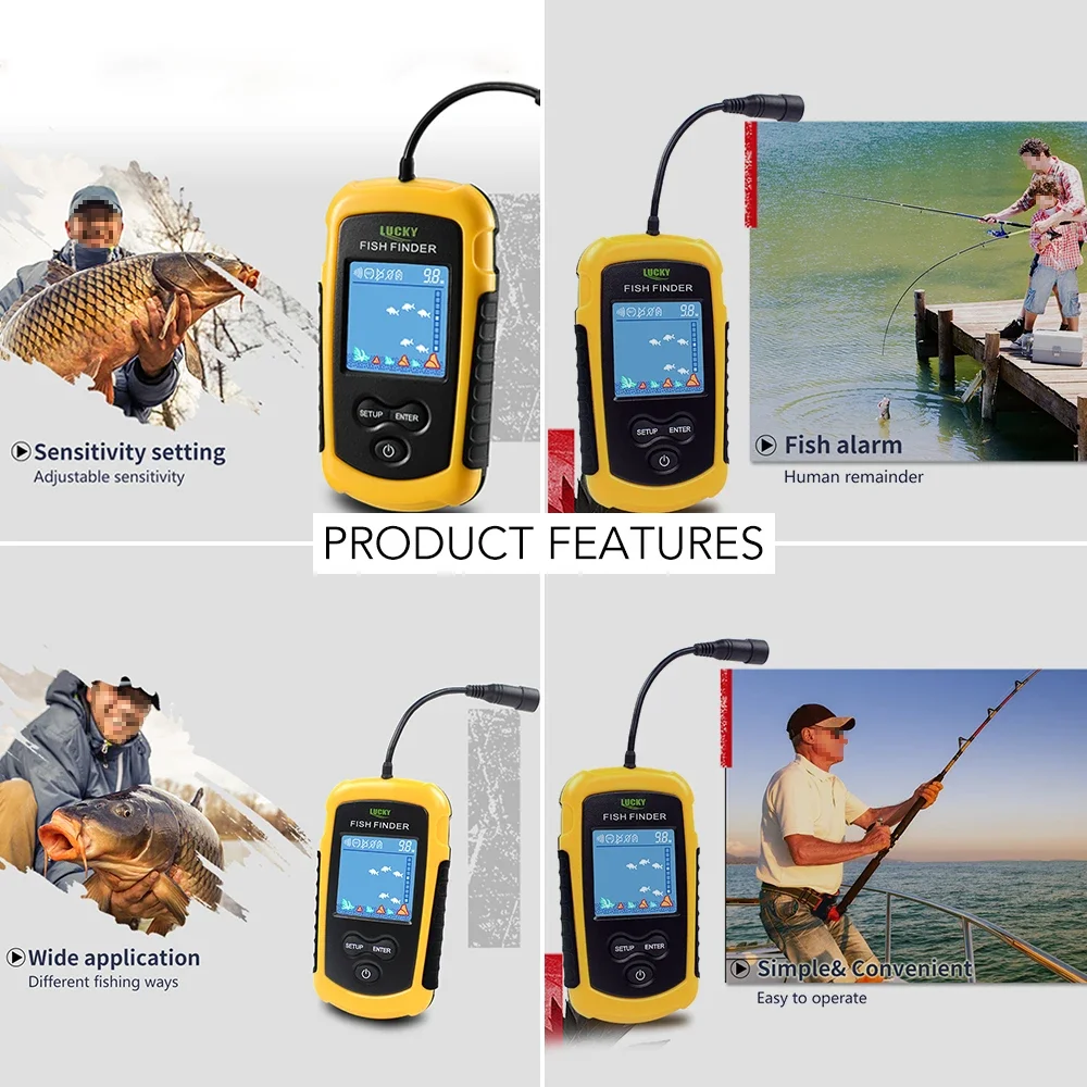 Lucky LCD-Farbbildschirm, trag – Fish Finder Cable Bewertung und Preis